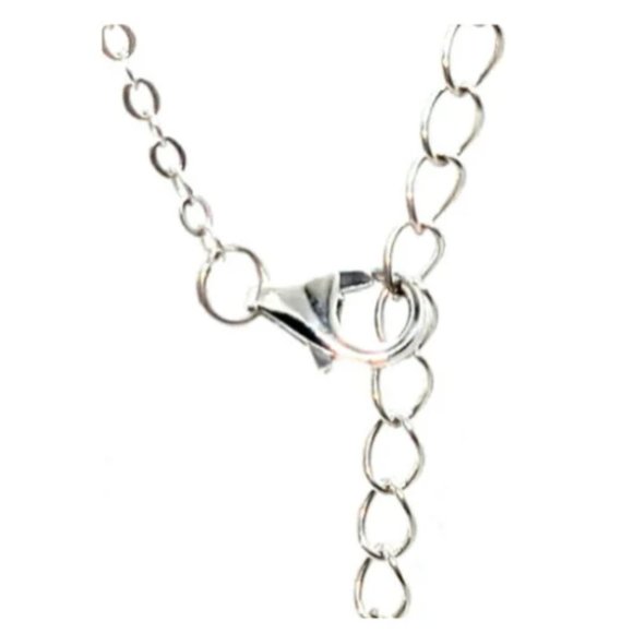 Sterling silver cruise line inspired embedded script heart necklace - Picture 4 of 5